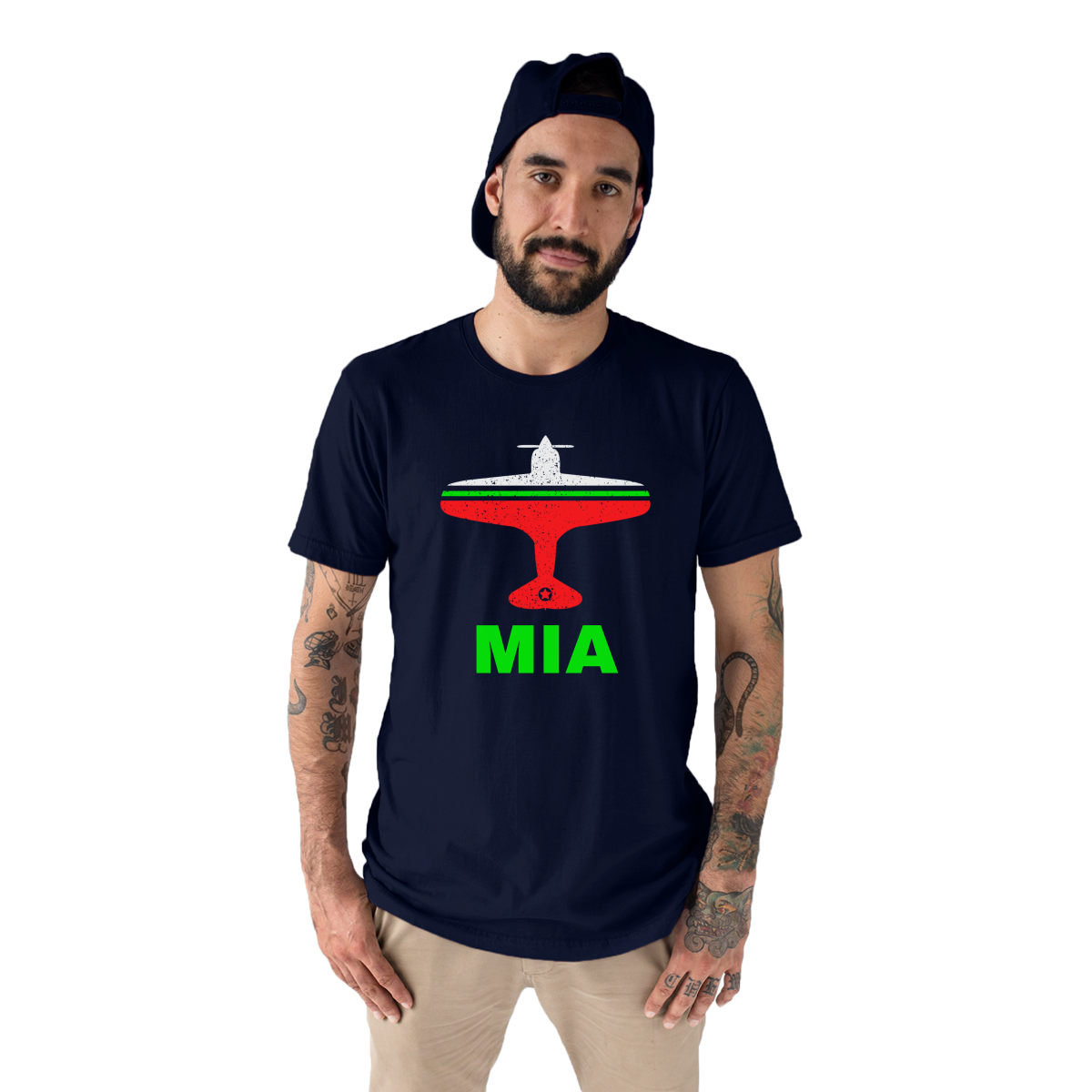 Fly Miami MIA Airport Men's T-shirt | Navy