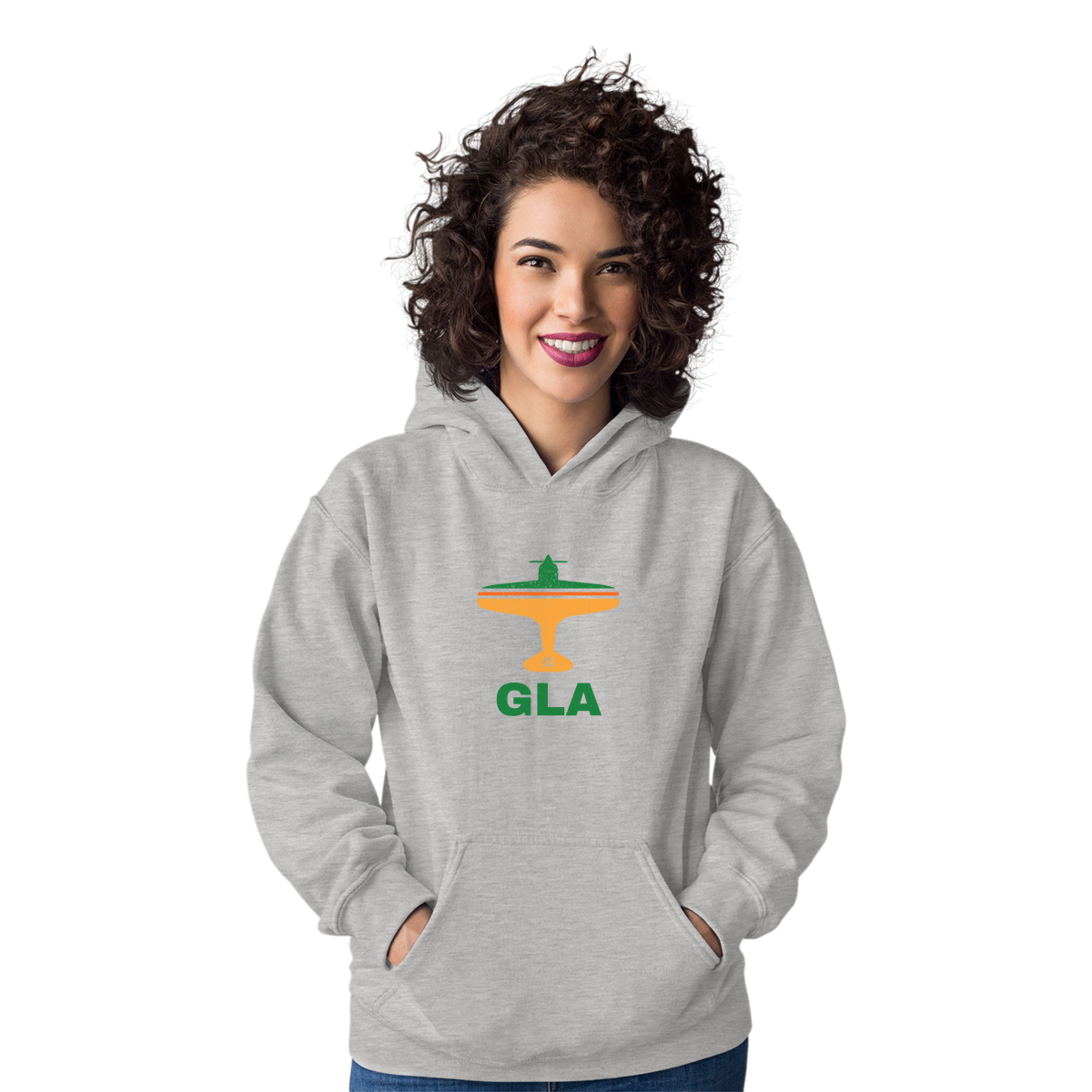 Fly Glasgow GLA Airport Unisex Hoodie | Gray