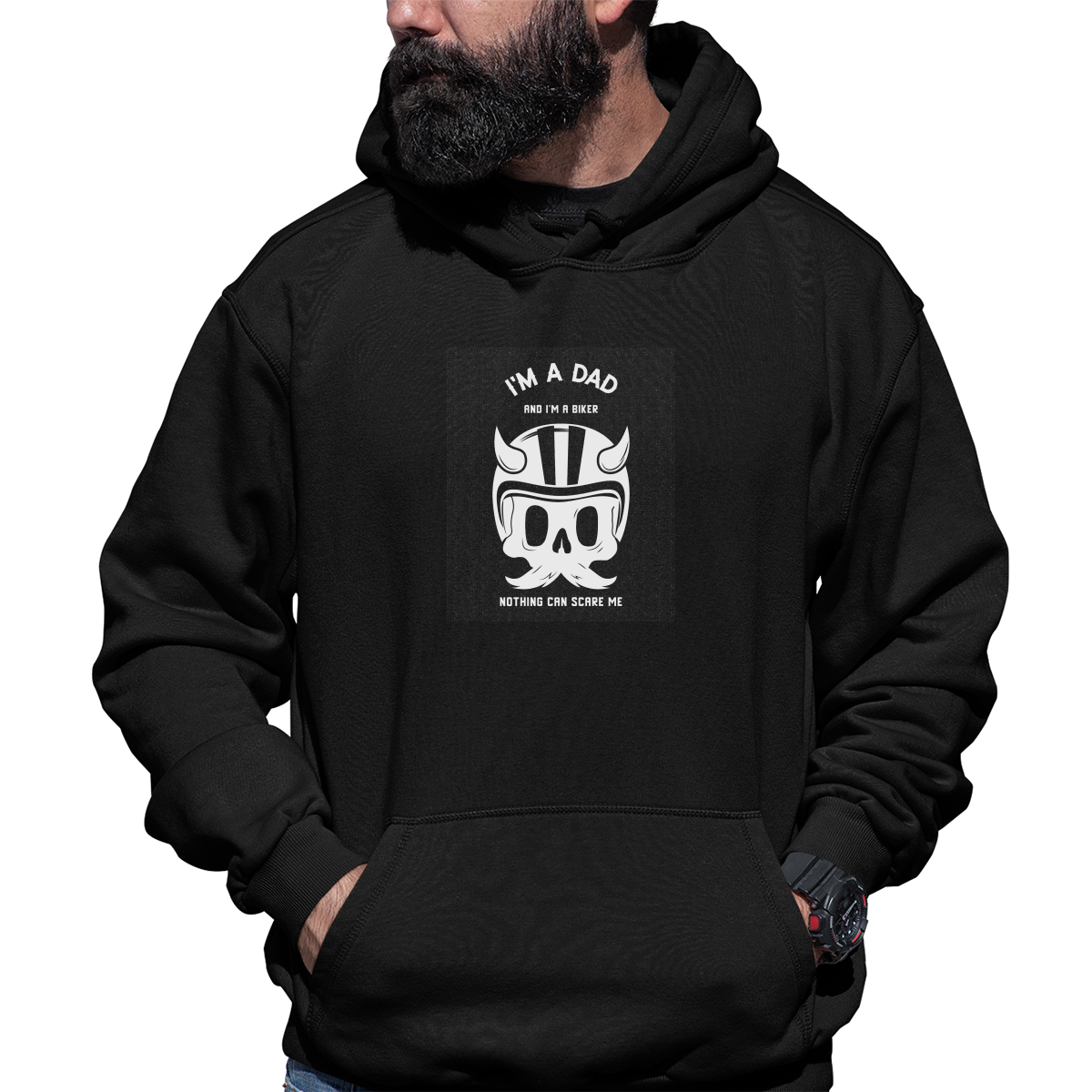 I'm a dad and a biker Unisex Hoodie | Black