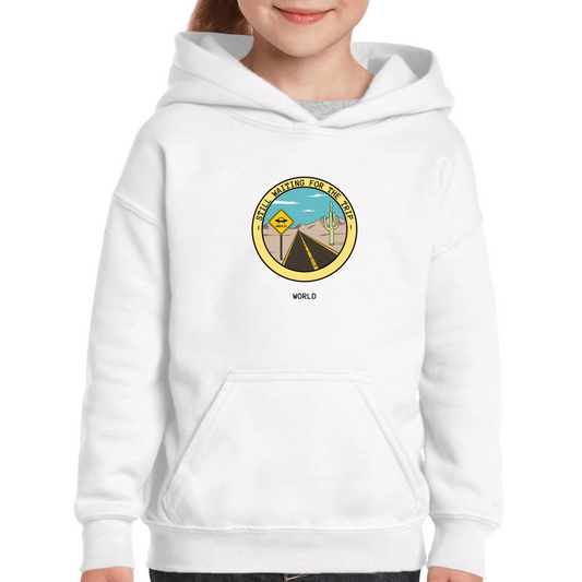 Still Waiting for The Trip Kids Hoodie | White