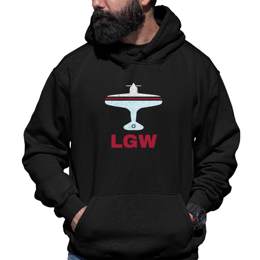 Fly London LGW Airport Unisex Hoodie | Black