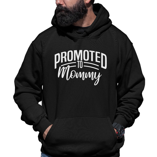 Promoted to Mommy Unisex Hoodie | Black
