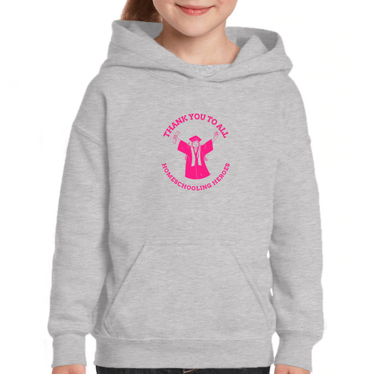 Homeschooling Heroes Kids Hoodie | Gray