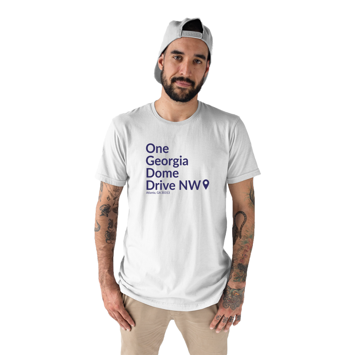 Atlanta Football Stadium Men's T-shirt | White