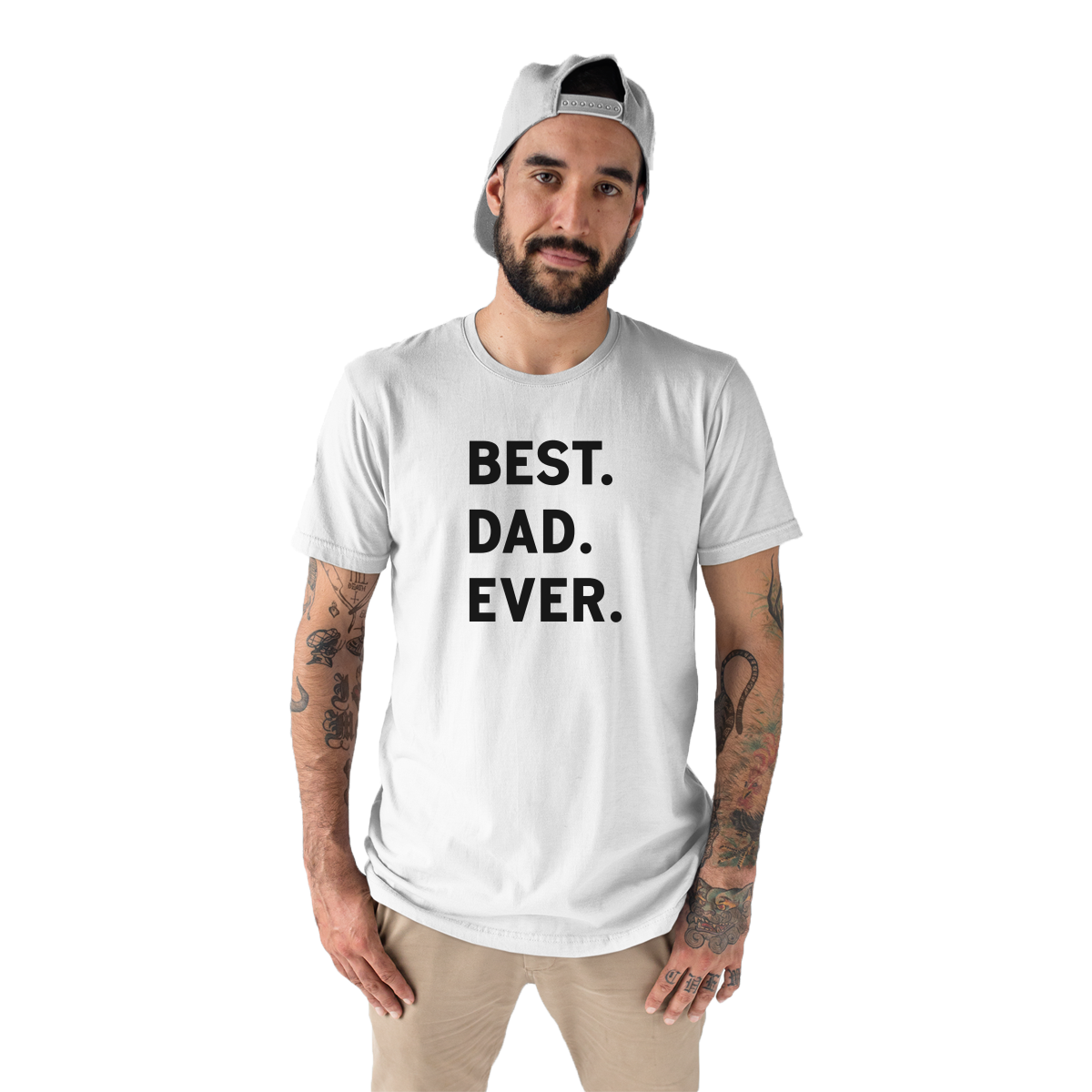 Best Dad Ever Men's T-shirt | White