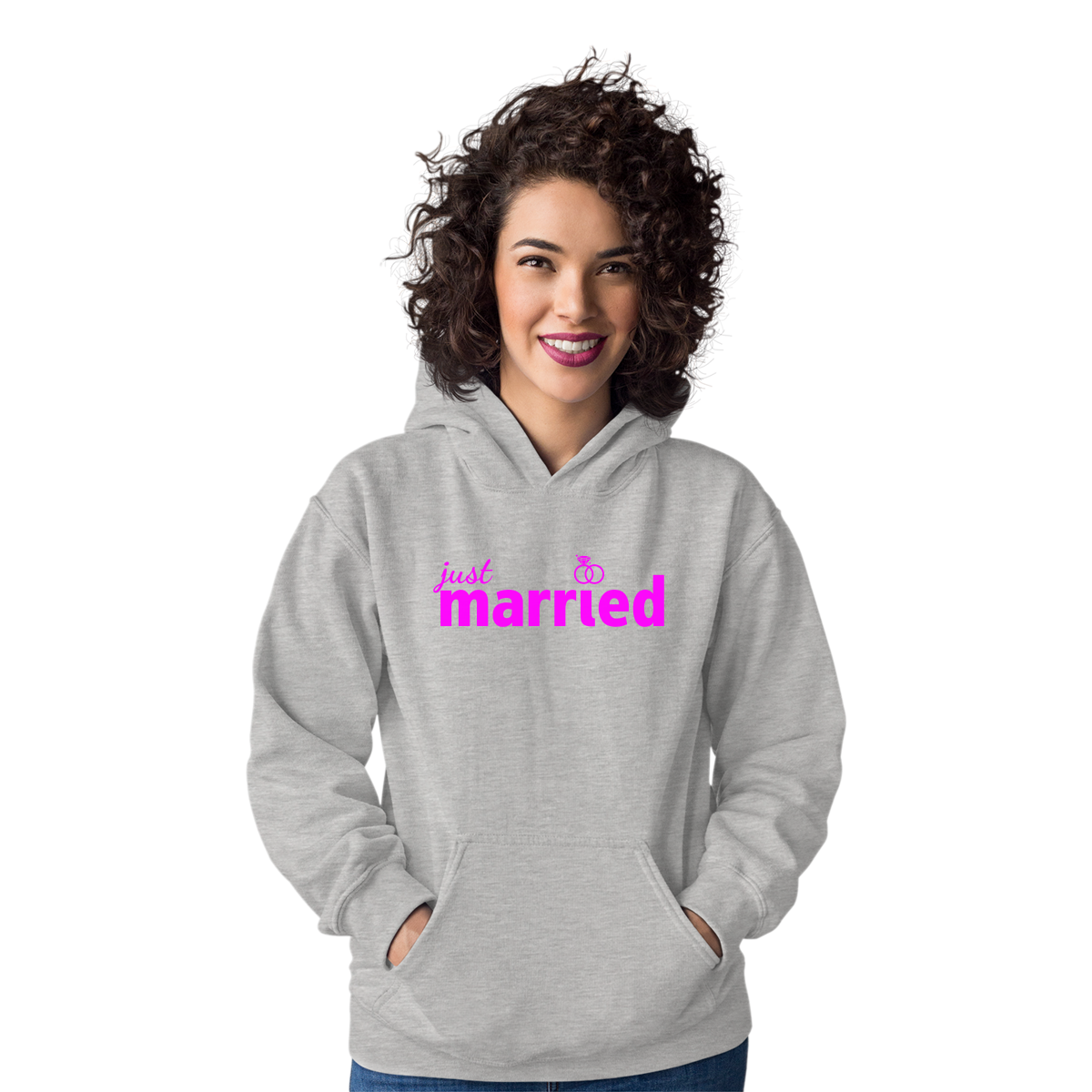 Just Married  Unisex Hoodie | Gray