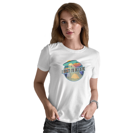 I Want To Believe Women's T-shirt | White