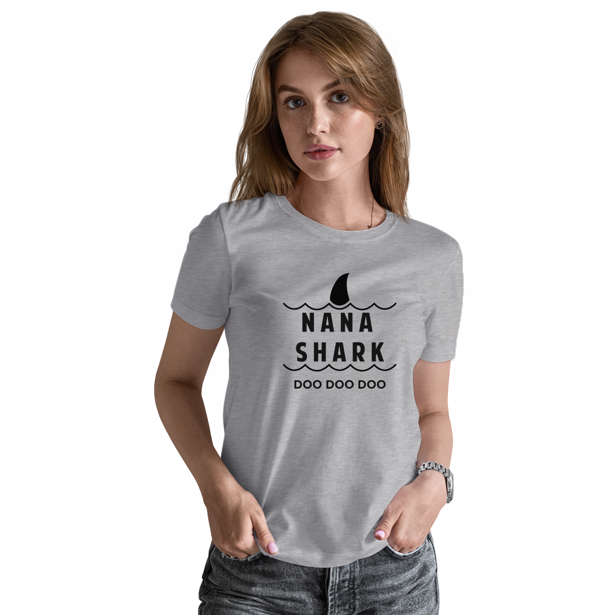 Nana Shark Women's T-shirt | Gray