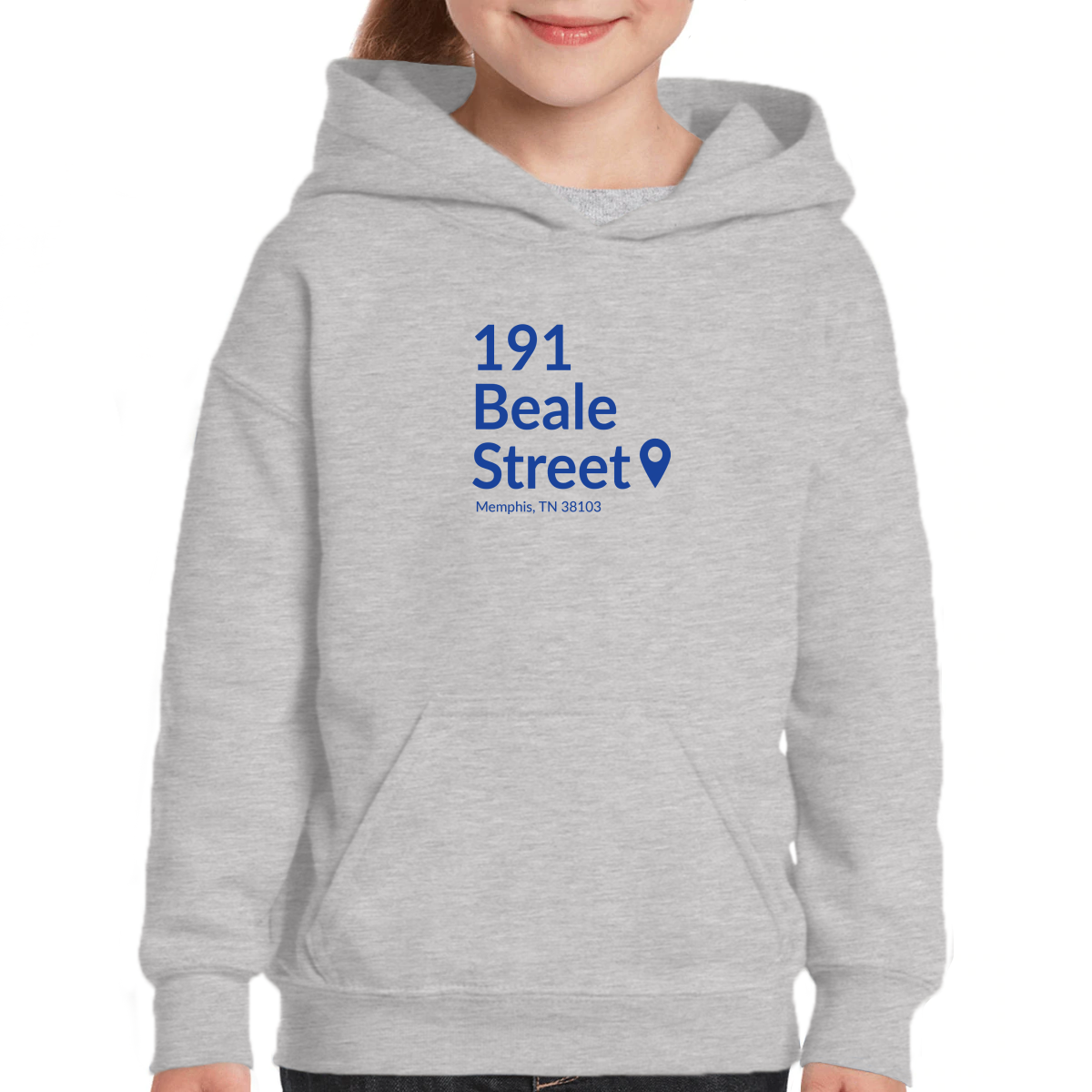 Memphis Basketball Stadium Kids Hoodie | Gray