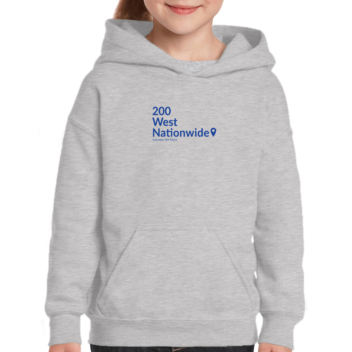 Columbus Hockey Stadium Kids Hoodie | Gray
