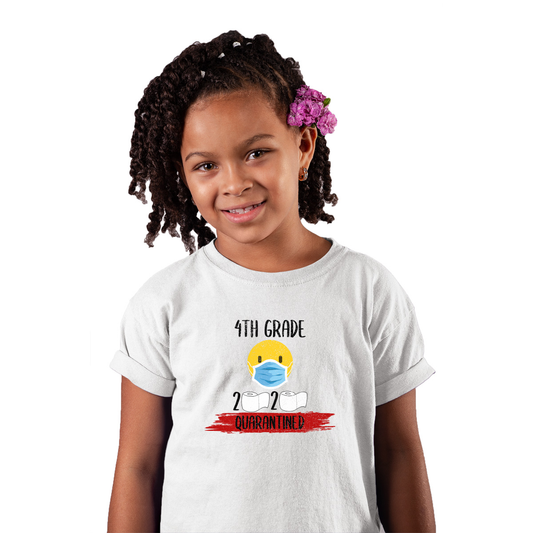 4th Grader Quarantined Kids T-shirt | White