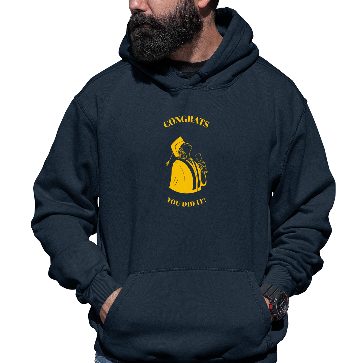 Congrats You Did It! Unisex Hoodie | Navy