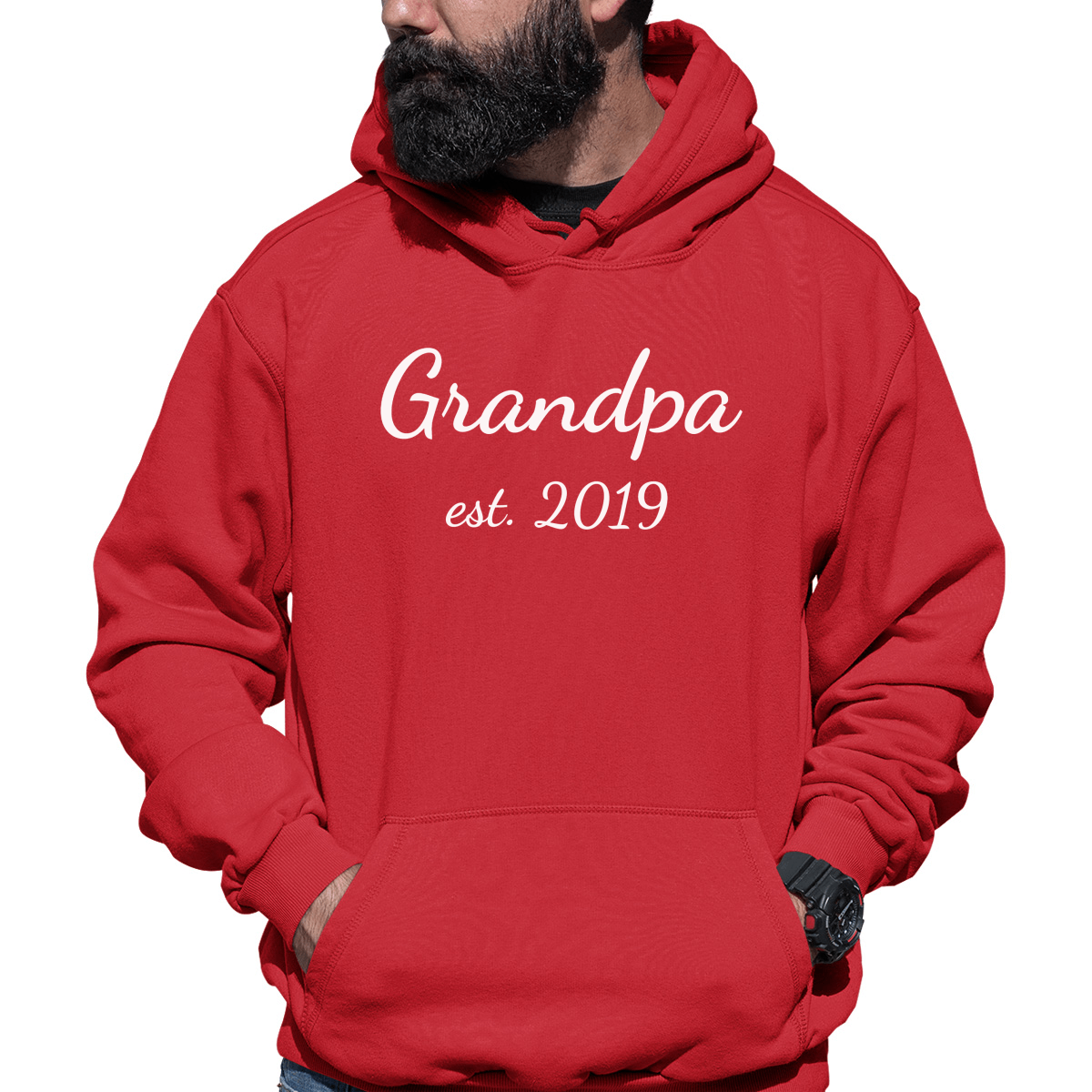 Grandpa Est Shirt 2019 Unisex Hoodie | Red