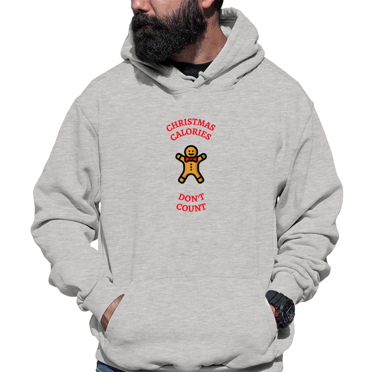 Christmas Calories Don't Count Unisex Hoodie | Gray