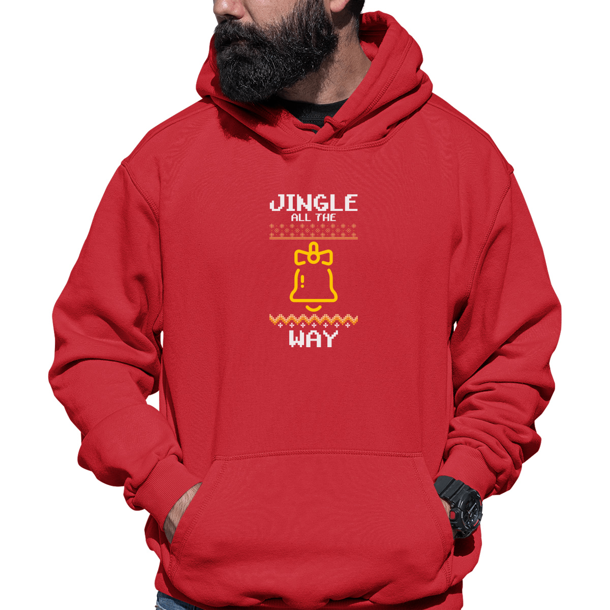 Jingle All the Way! Unisex Hoodie | Red