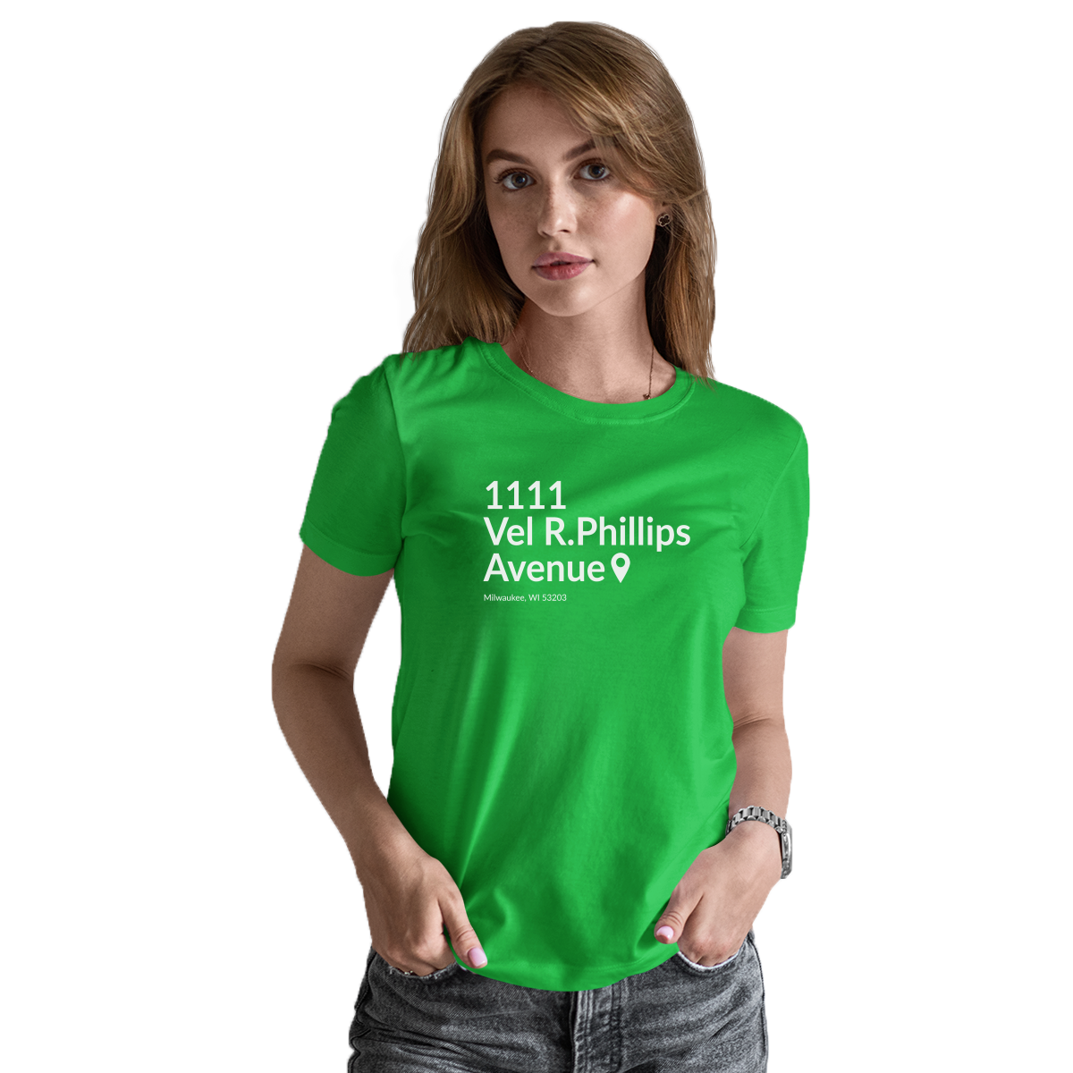Milwaukee Basketball Stadium Women's T-shirt | Green