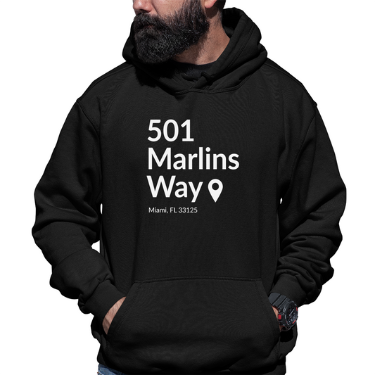 Miami Baseball Stadium  Unisex Hoodie | Black