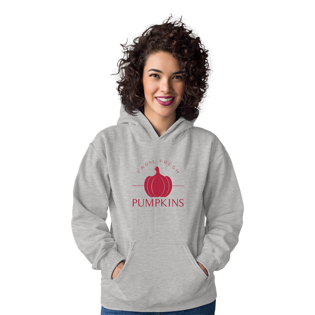 Farm Fresh Pumpkins Unisex Hoodie | Gray