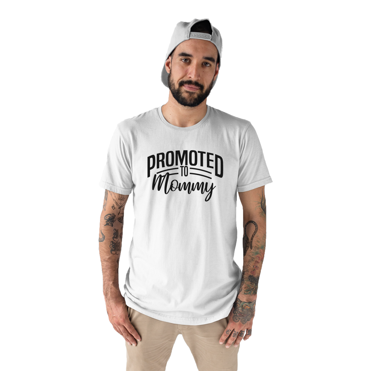 Promoted to Mommy Men's T-shirt | White