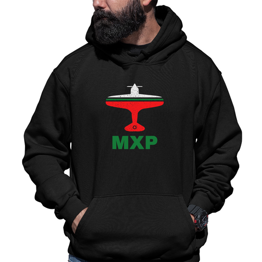 Fly Milan MXP Airport Unisex Hoodie | Black