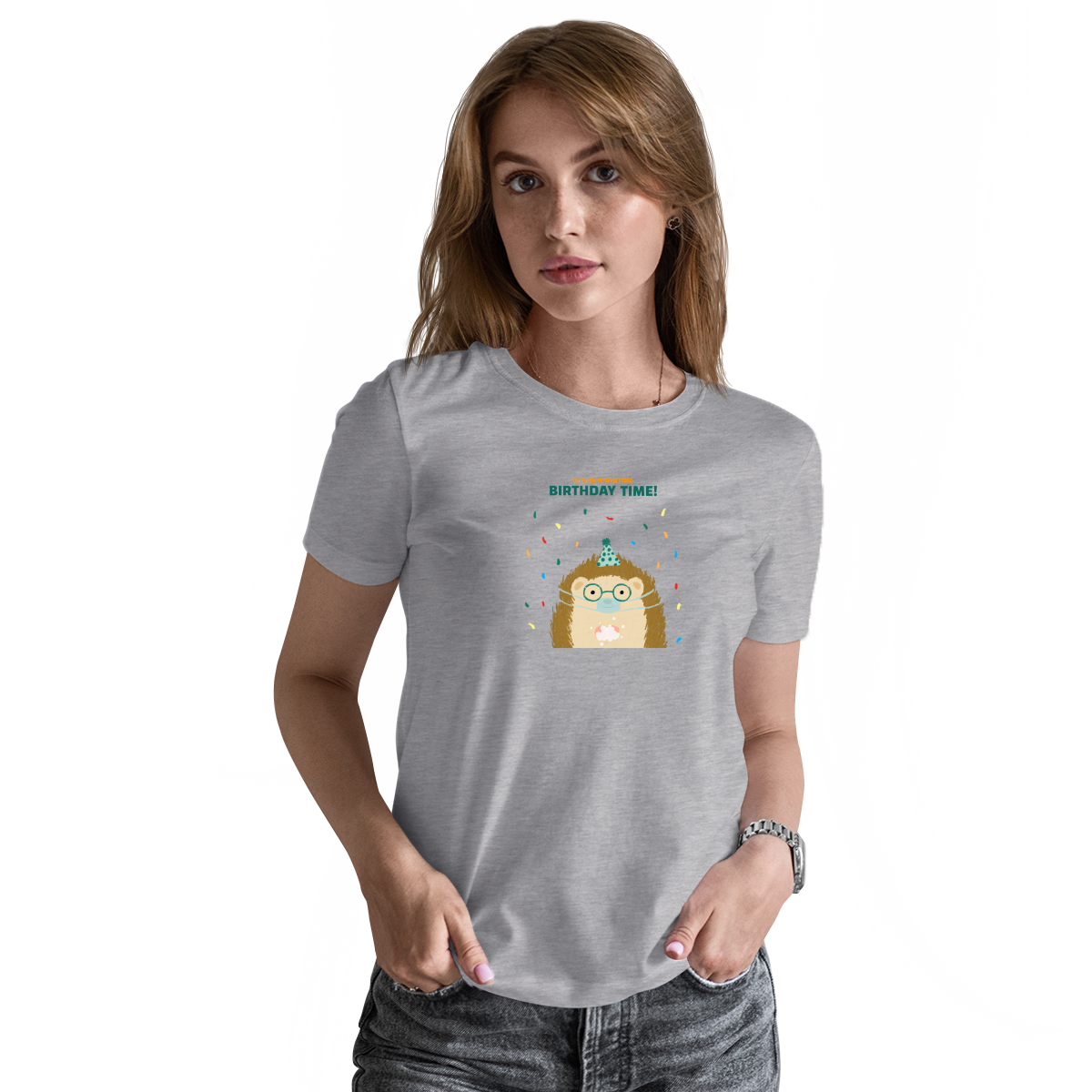 It is quarantine birthday time Women's T-shirt | Gray