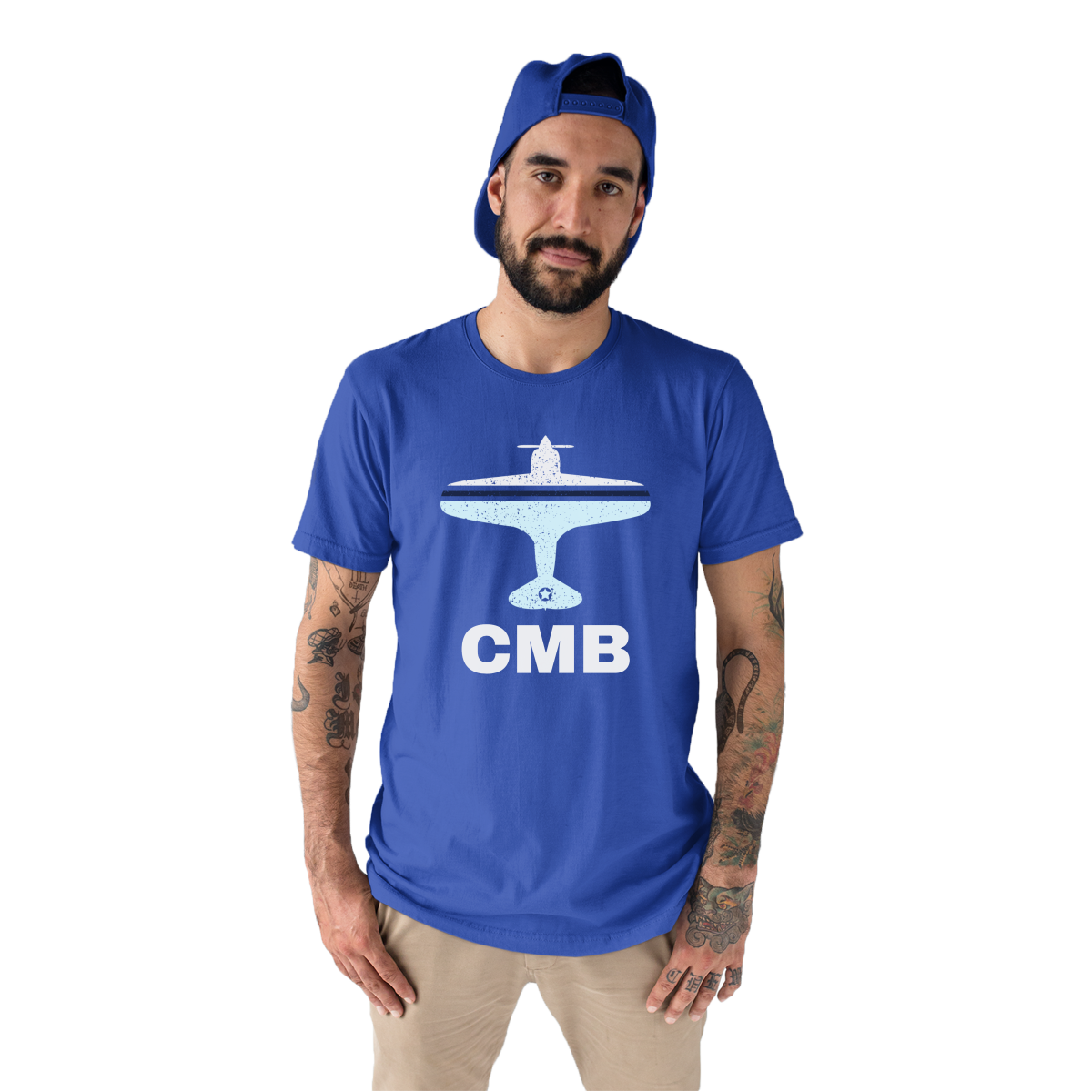 Fly Colombo CMB Airport Men's T-shirt | Blue