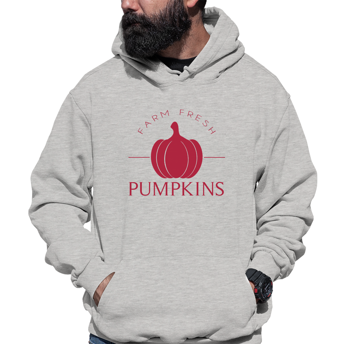 Farm Fresh Pumpkins Unisex Hoodie | Gray