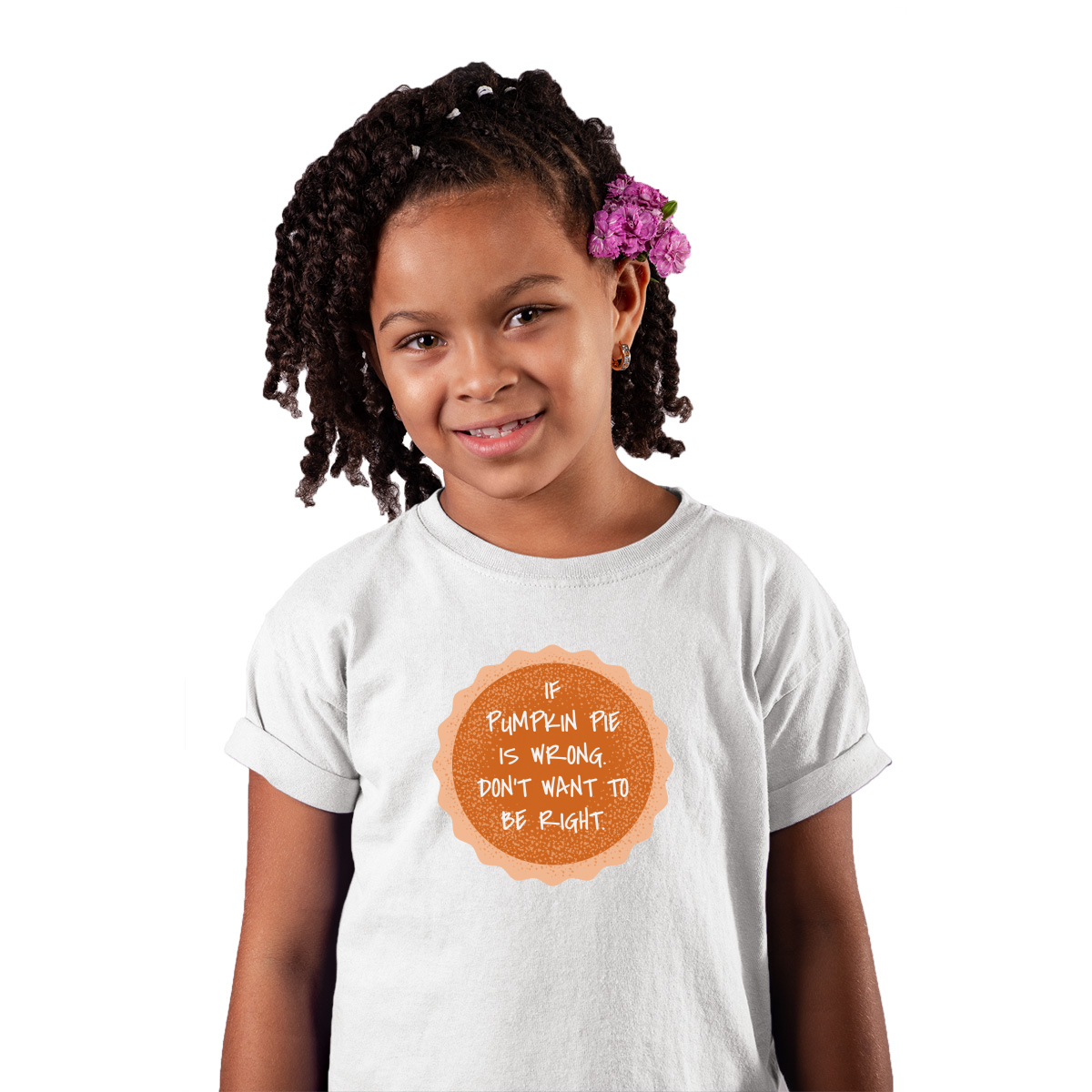 Pumpkin Pie Kids T-shirt | White