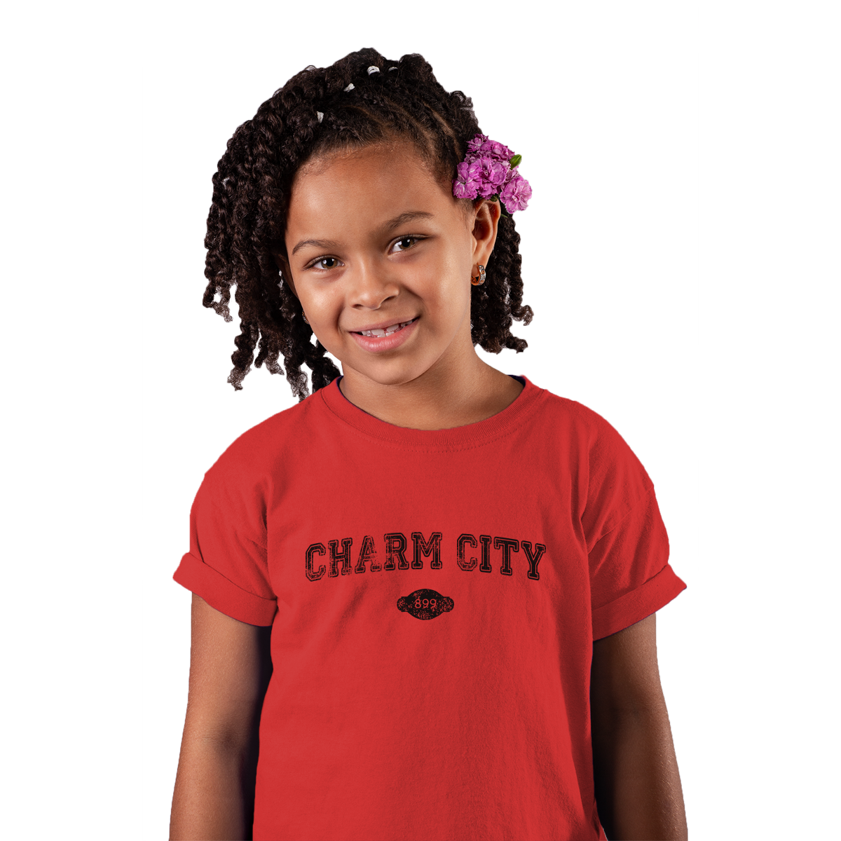 Charm City 1729 Represent Kids T-shirt | Red