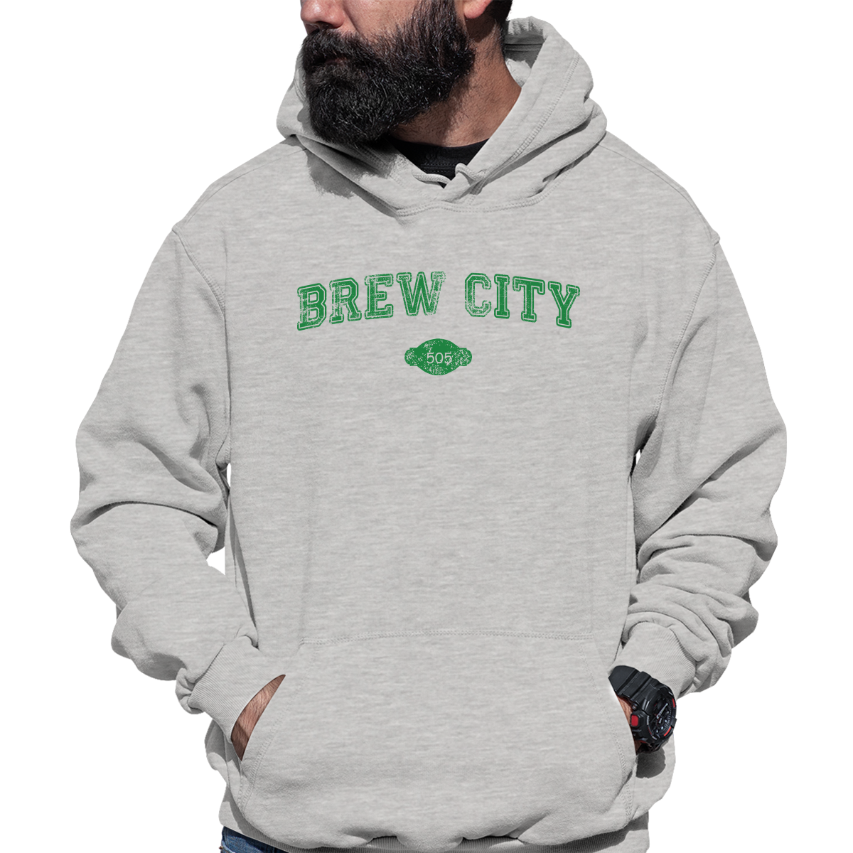Brew City Represent Unisex Hoodie | Gray