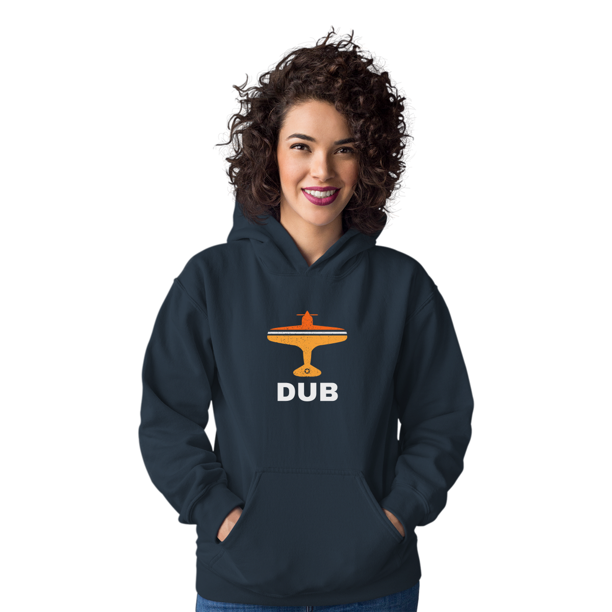 Fly Dublin DUB Airport  Unisex Hoodie | Navy