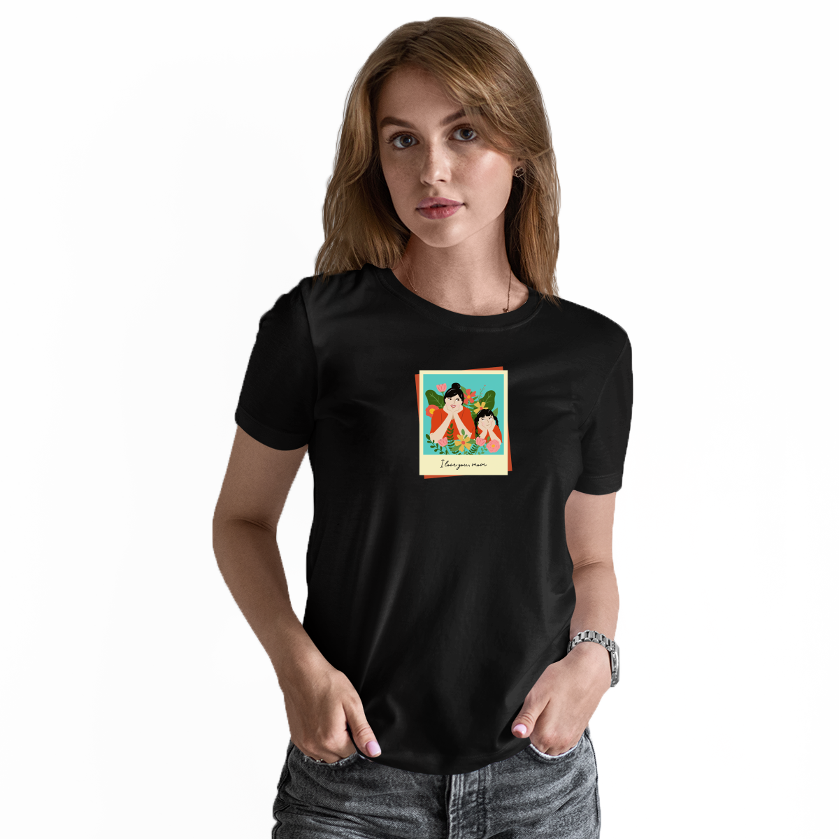 I love you Mom Women's T-shirt | Black