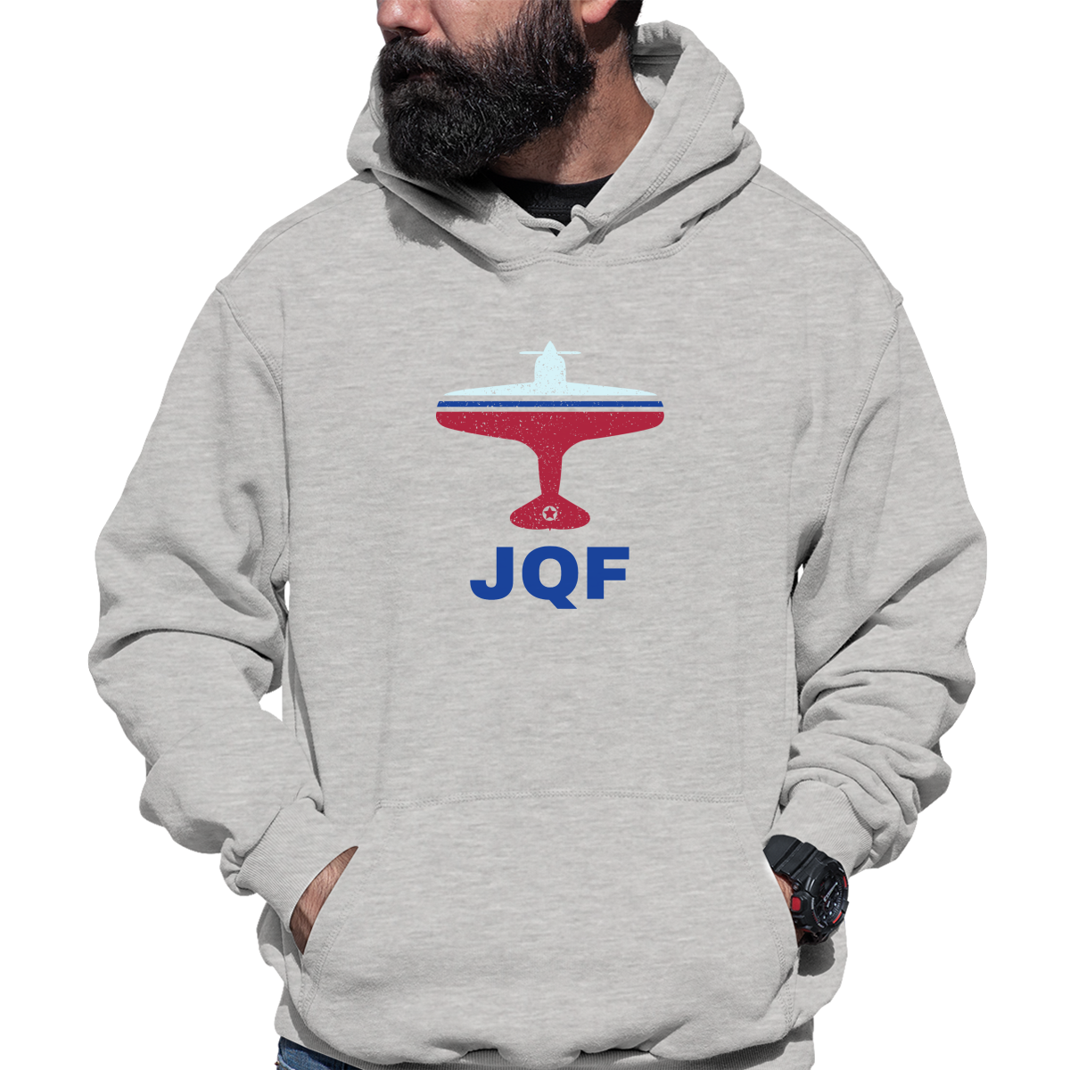 Fly Concord JQF Airport Unisex Hoodie | Gray