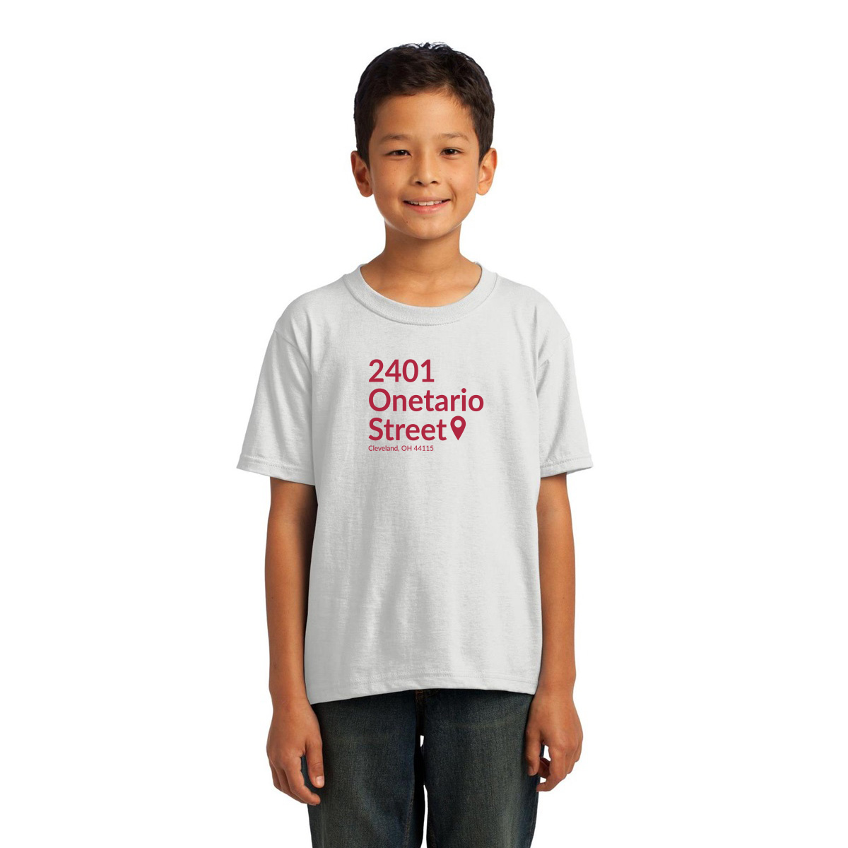 Cleveland Baseball Stadium Kids T-shirt | White