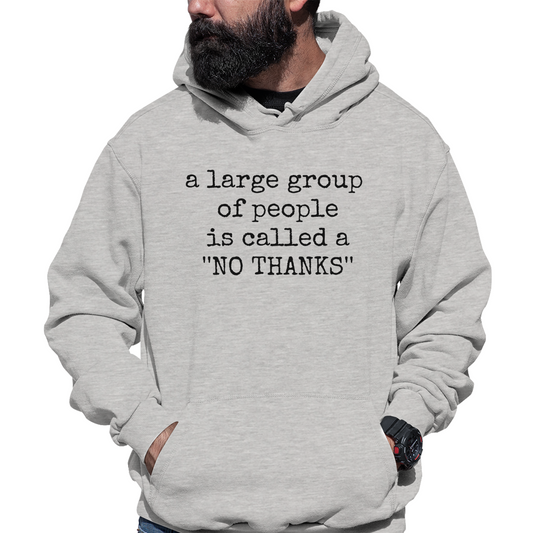 No Thanks Unisex Hoodie | Gray