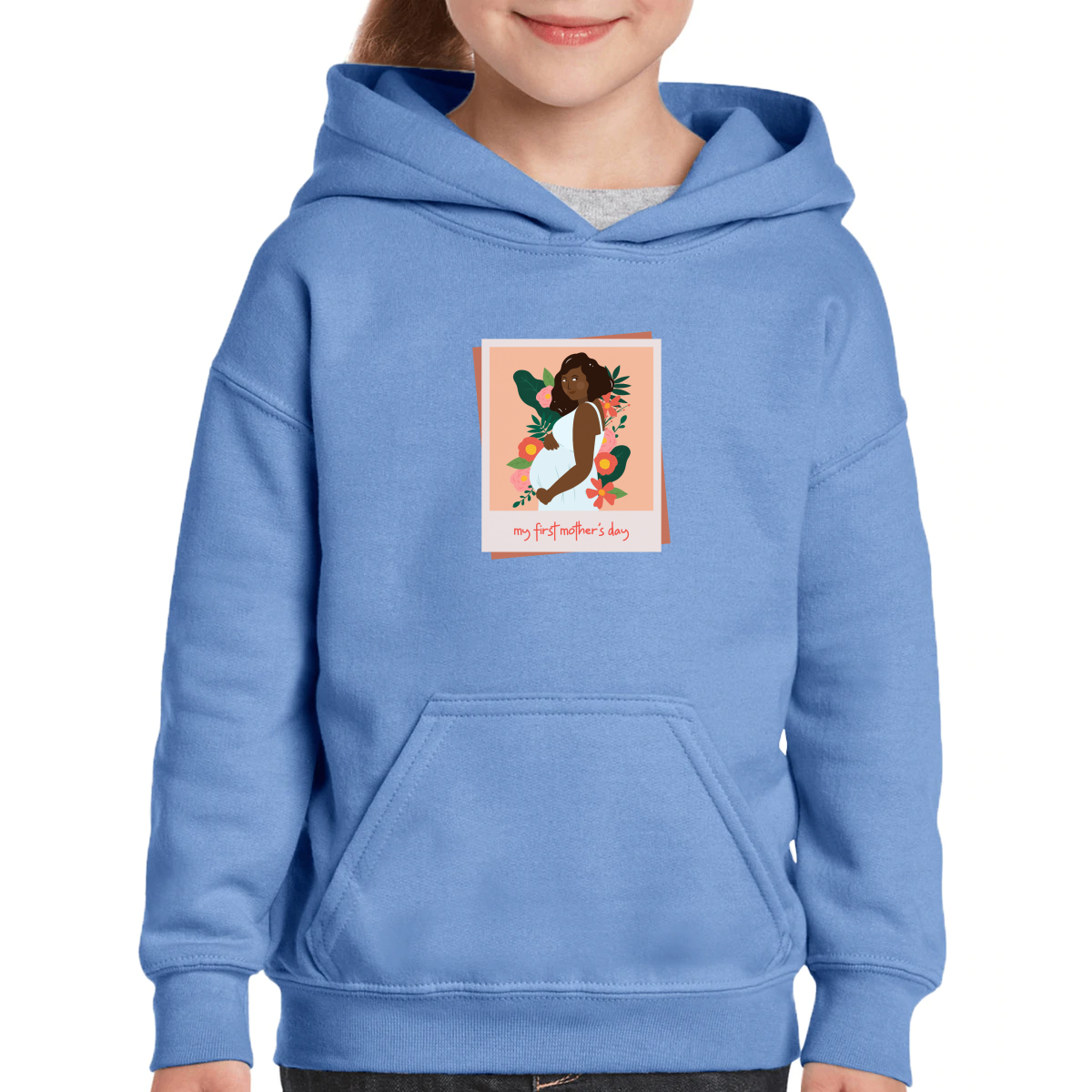 My First Mother's day Kids Hoodie | Blue