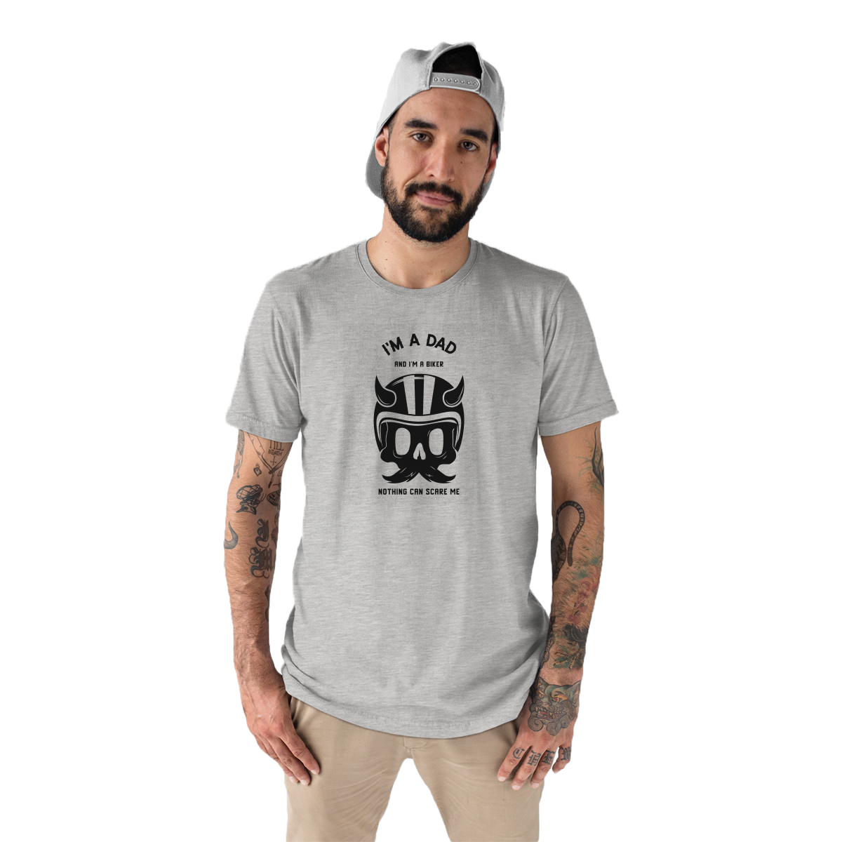 I'm a Dad and a Biker Men's T-shirt | Gray