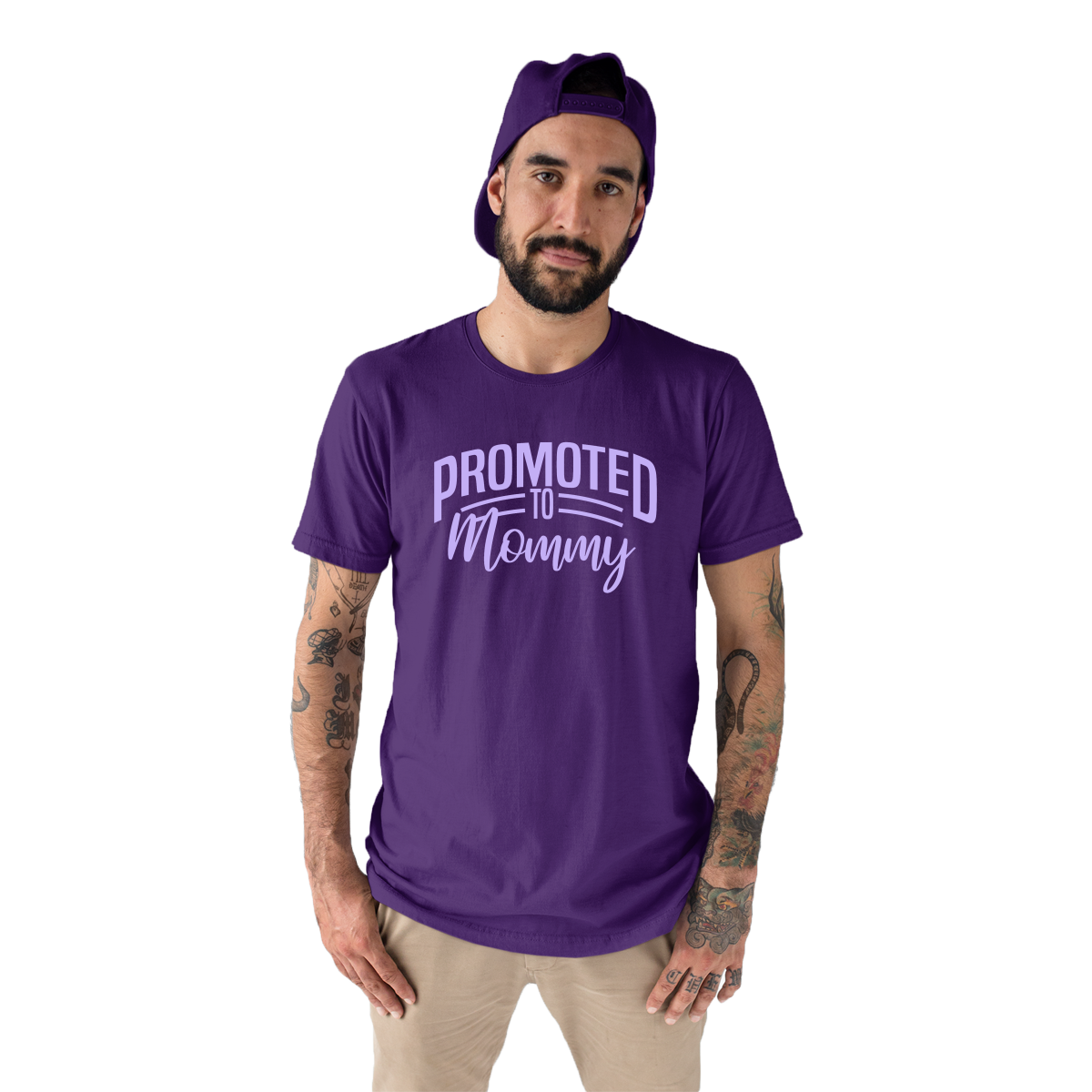 Promoted to Mommy Men's T-shirt | Purple