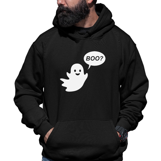 Cute Ghost Halloween Unisex Hoodie | Black