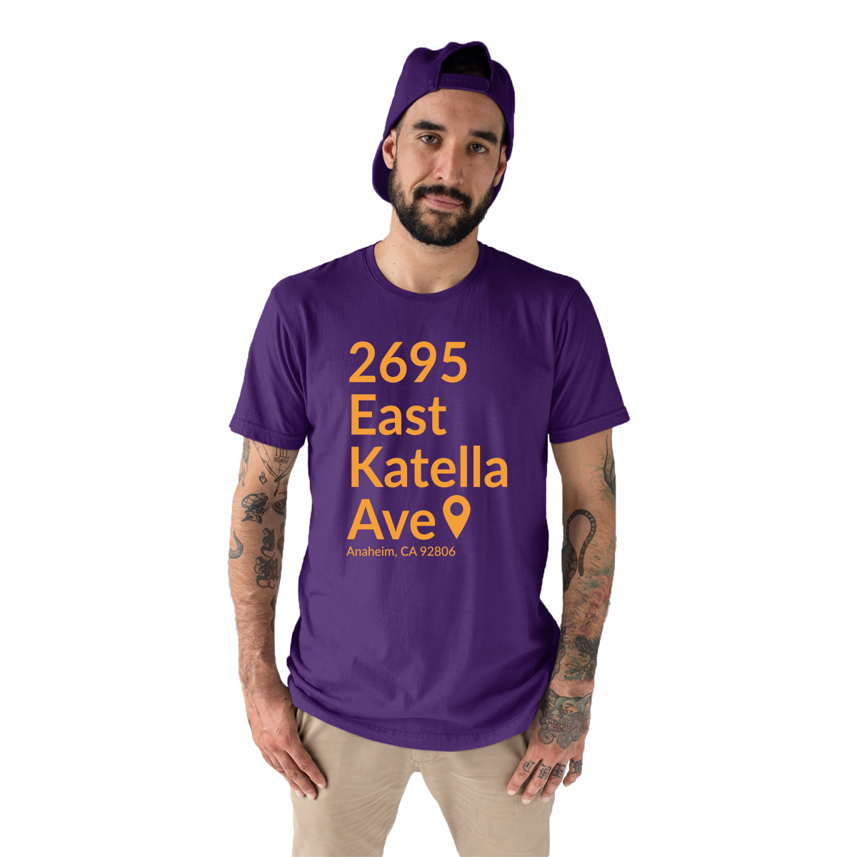 Anaheim Hockey Stadium  Men's T-shirt | Purple