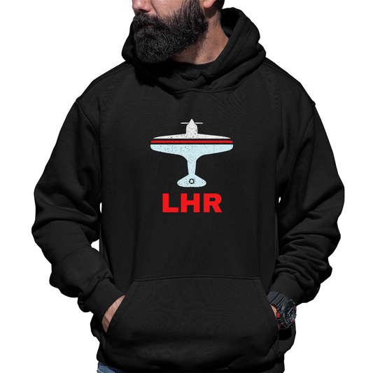 Fly London LHR Airport Unisex Hoodie | Black