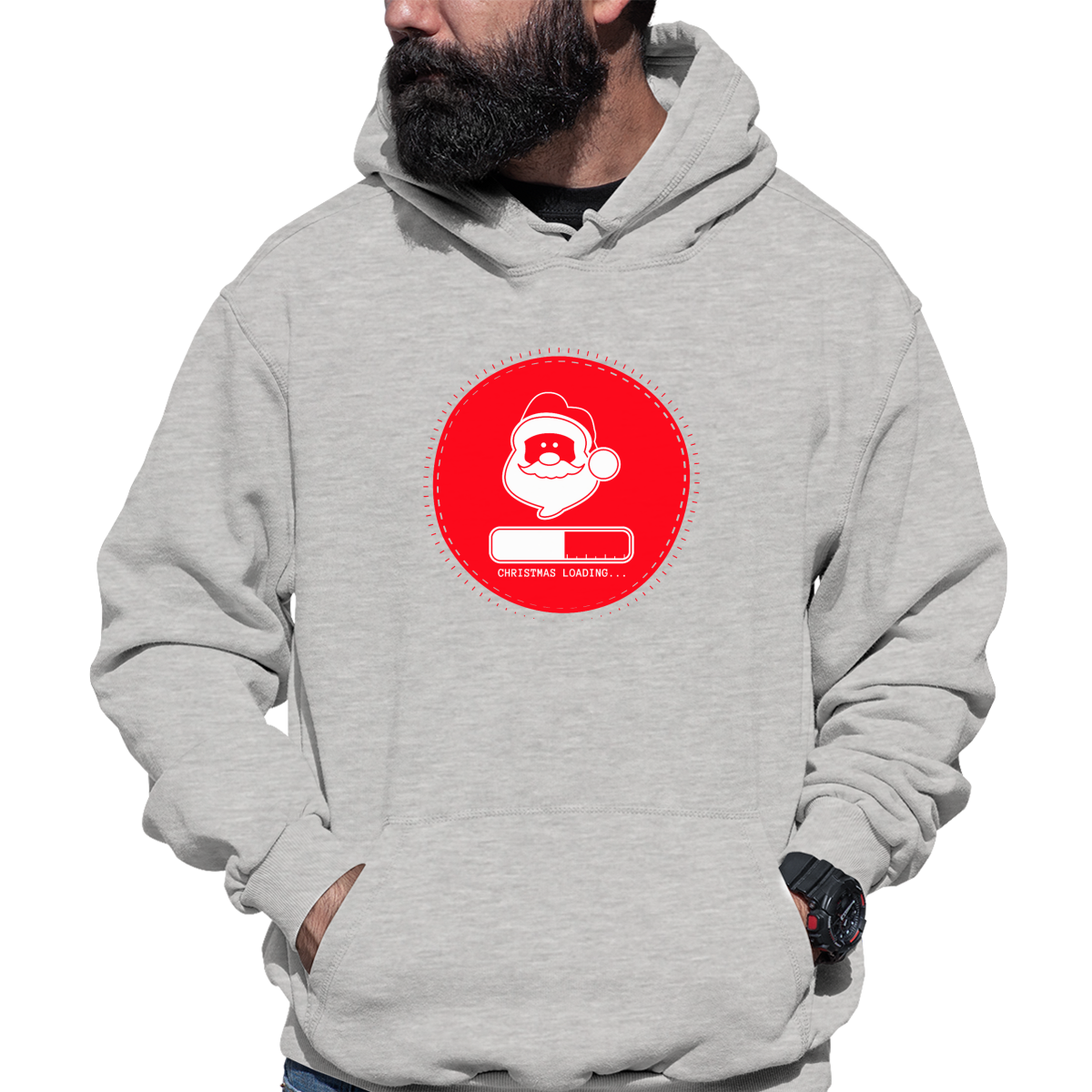 Christmas Loading Unisex Hoodie | Gray