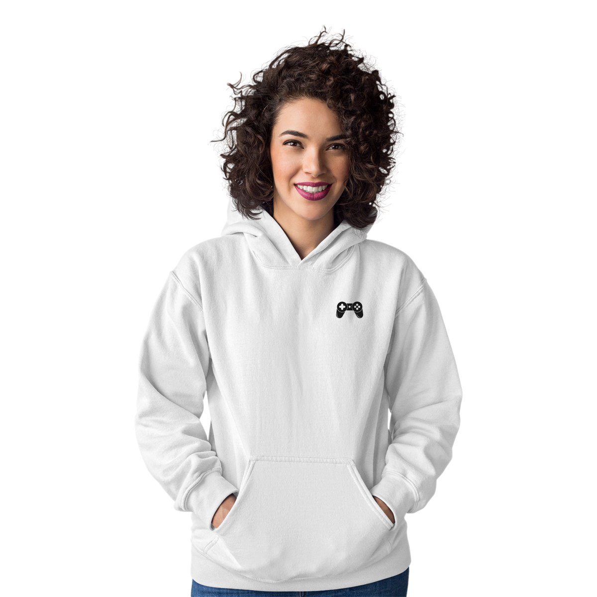 Game Console Unisex Hoodie | White