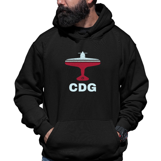 Fly Paris CDG Airport Unisex Hoodie | Black