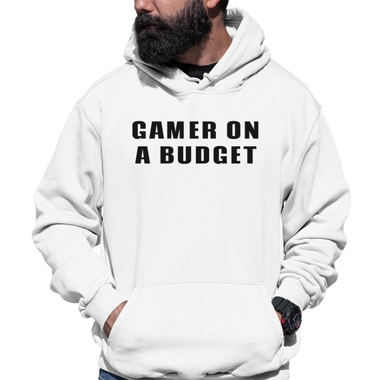 Gamer On A Budget Unisex Hoodie | White