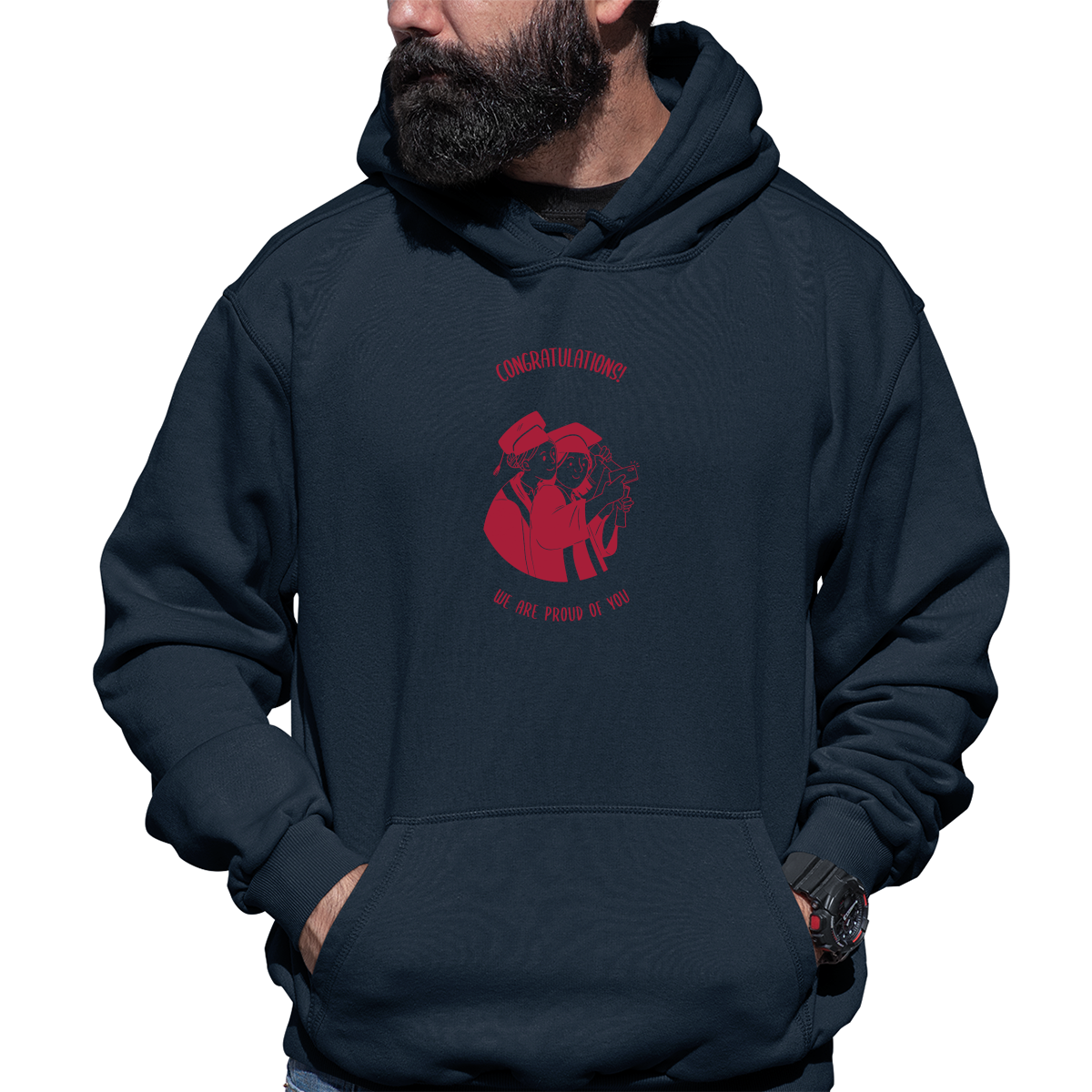 Happy Graduation Day Unisex Hoodie | Navy