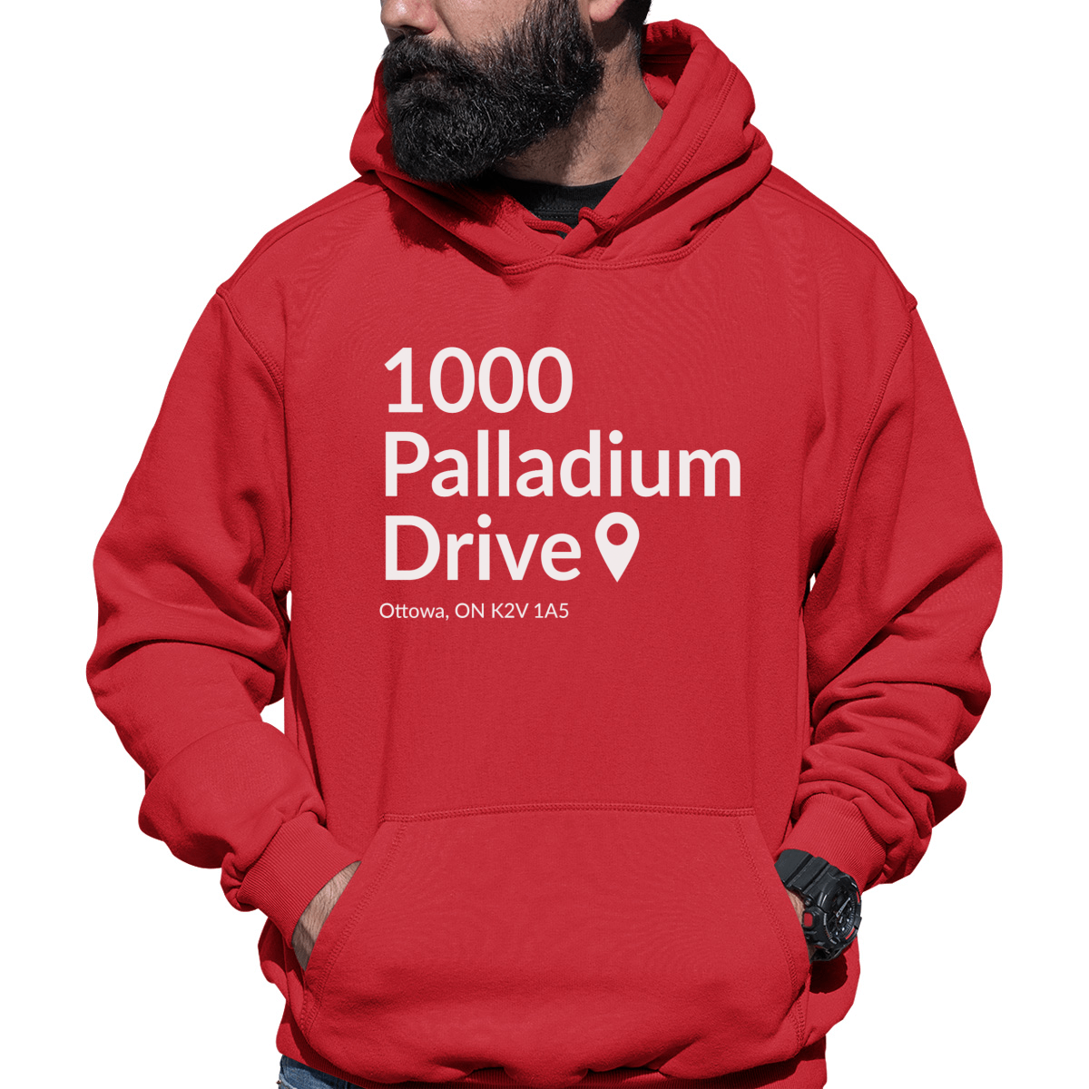 Ottawa Hockey Stadium Unisex Hoodie | Red