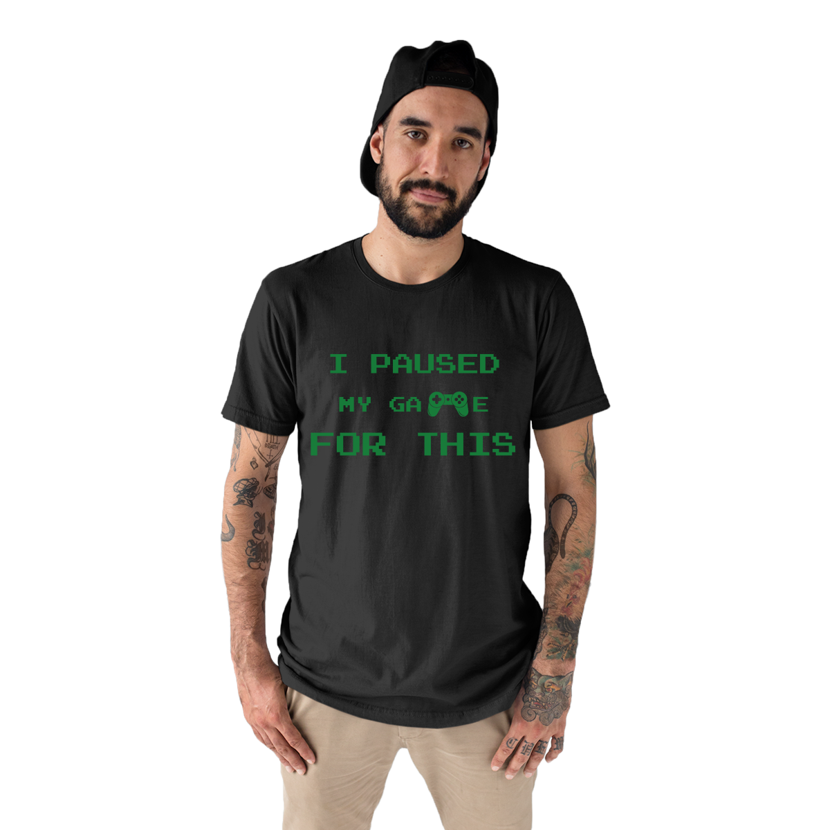 I Paused My Game For This Men's T-shirt | Black