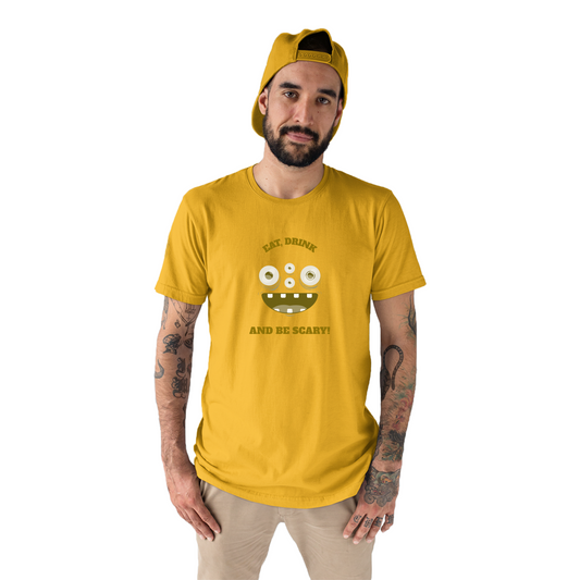 Eat, Drink and Be Scary! Men's T-shirt | Yellow