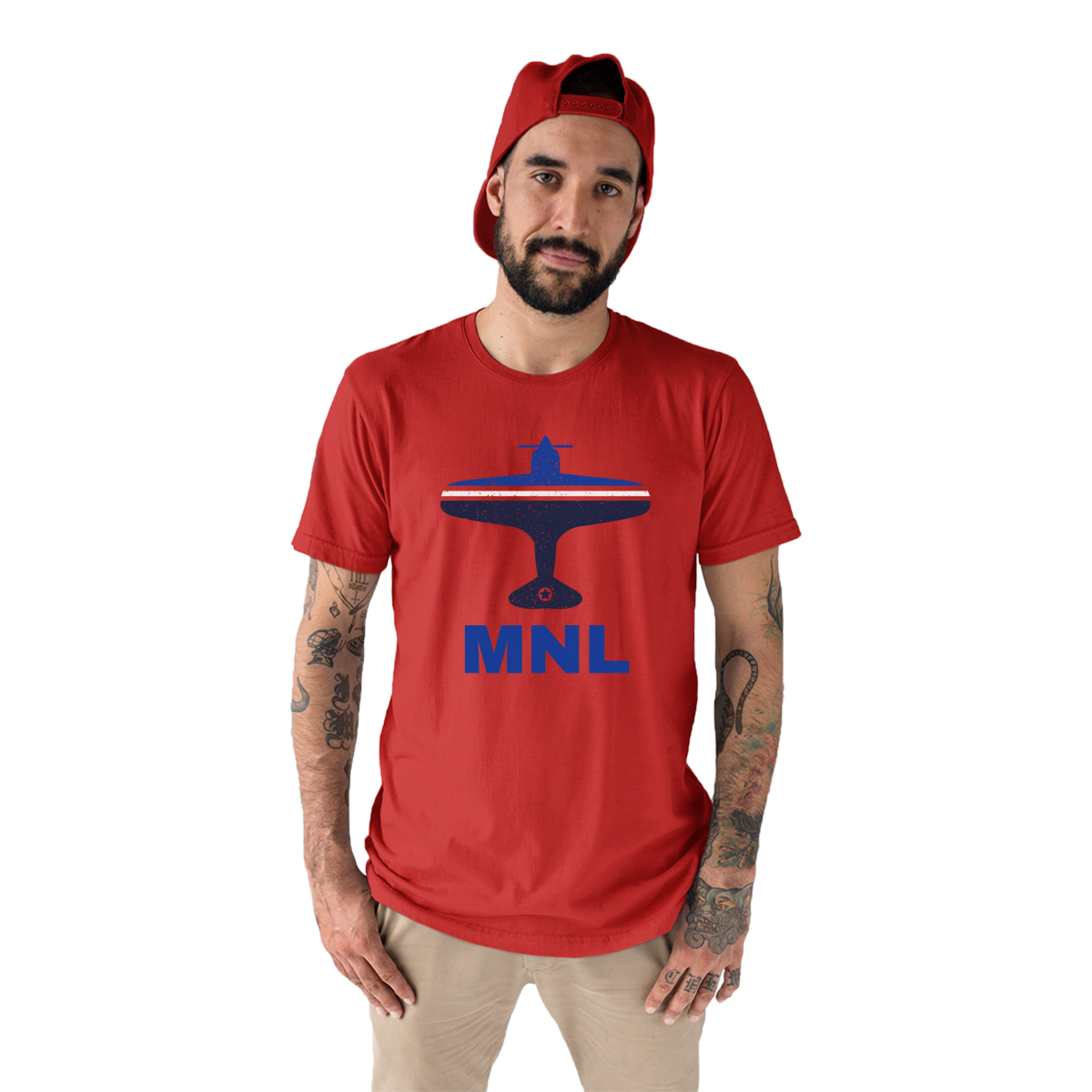 Fly Manila MNL Airport Men's T-shirt | Red